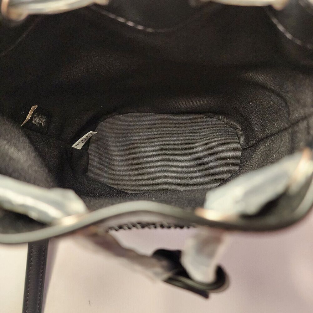 NWT COACH CX213 BLACK CRYSTAL MINI BUCKET DRAWSTRING SHOULDER CROSSBODY BAG - Picture 5 of 6